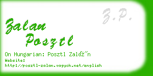 zalan posztl business card